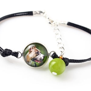 Pit Bull Bracelet with a photo of a dog, Customizable jewelry for pet lovers, Your photo, Handmade