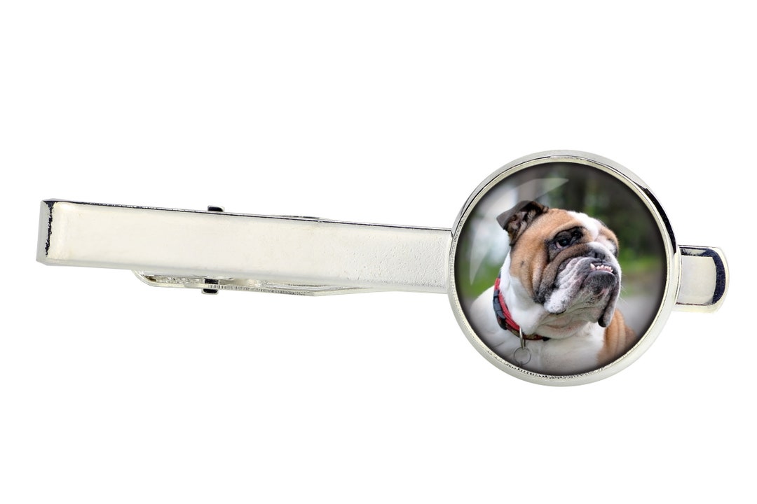 English Bulldog Tie Clip With a Photo of a Dog Customizable - Etsy