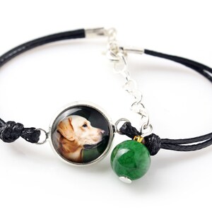 Labrador Retriever Bracelet with a photo of a dog, Customizable jewelry for pet lovers, Your photo, Handmade