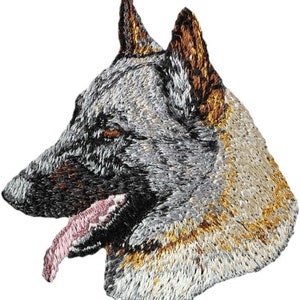 Belgian Shepherd Patch, Embroidered Tab, Patch with a dog, Sew on patch, Dog embroidery, dog owner accessory, dog lover applique