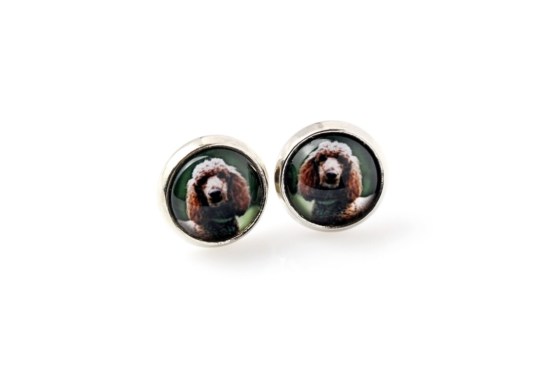 Orecchini Donna In Rame A Forma Di Pastore Tedesco - Gioielli Artigianali Per Amanti Dei Cani (Diametro 2,7 Cm)