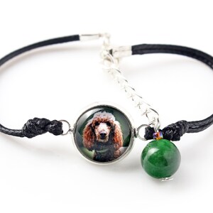 Poodle Bracelet with a photo of a dog, Customizable jewelry for pet lovers, Your photo, Handmade