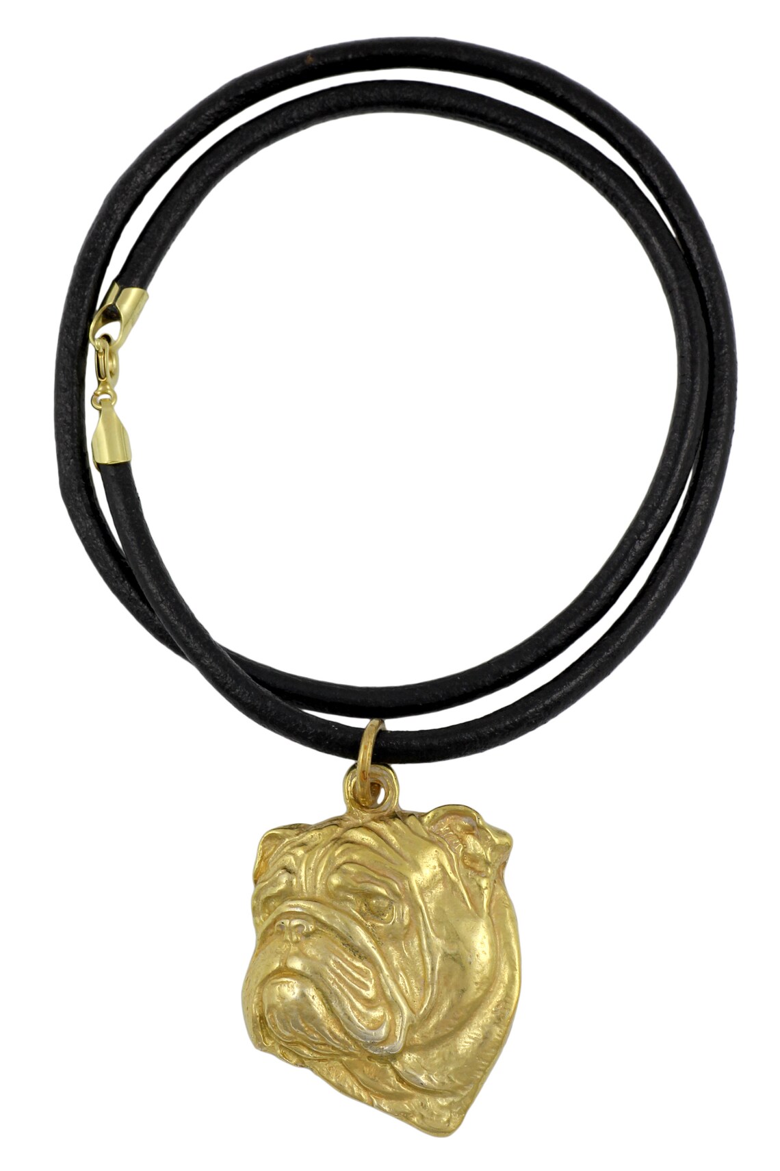 Colgante Grabado Con Etiqueta De Perro "DAD" De Oro