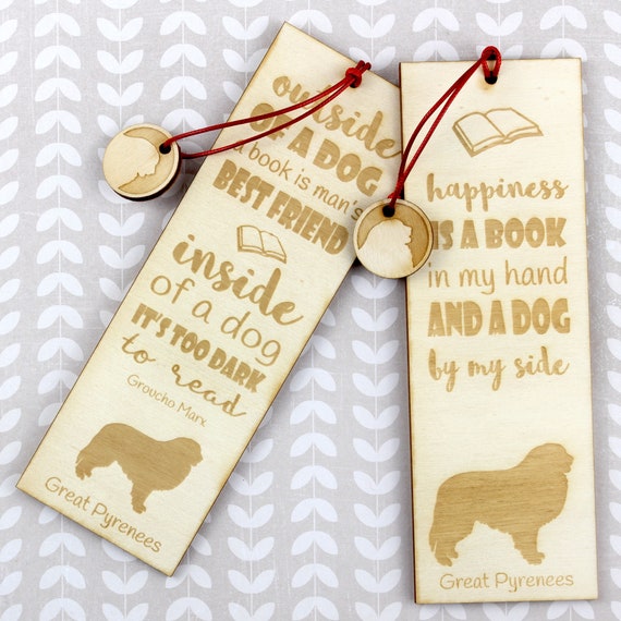 Bookmark - PERSONALIZED Golden Retreiver Dog - Birch wood Bookmark - PERSONALIZED Golden Retreiver Dog - Birch wood