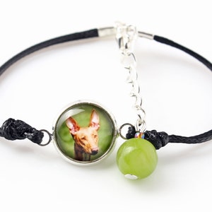 Pharaoh Hound Bracelet with a photo of a dog, Customizable jewelry for pet lovers, Your photo, Handmade