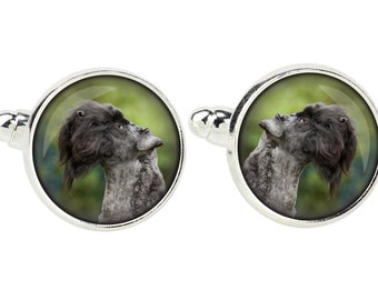 Kerry Blue Terrier Manchetknopen met een foto van een hond, Aanpasbare herensieraden voor dierenliefhebbers, Uw foto, Handgemaakt