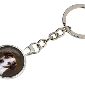 Jack Russell Terrier Keyring with a photo of a dog, Customizable keychain for pet lovers, Your photo, Handmade