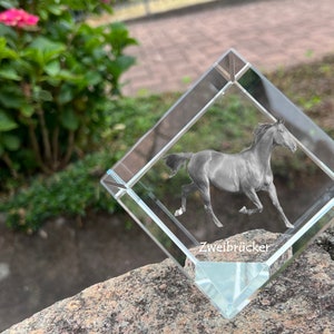 Zweibrücker Crystal Cube with a cat, Engraved Crystal Cube, Custom Crystal Photo frame, Crystal paperweight, Pet memorial, Your photo