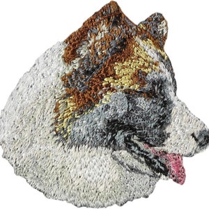 Patch cane da pastore islandese, linguetta ricamata, patch con un cane, toppa da cucire, ricamo per cani, accessorio per il proprietario del cane, applique amante dei cani