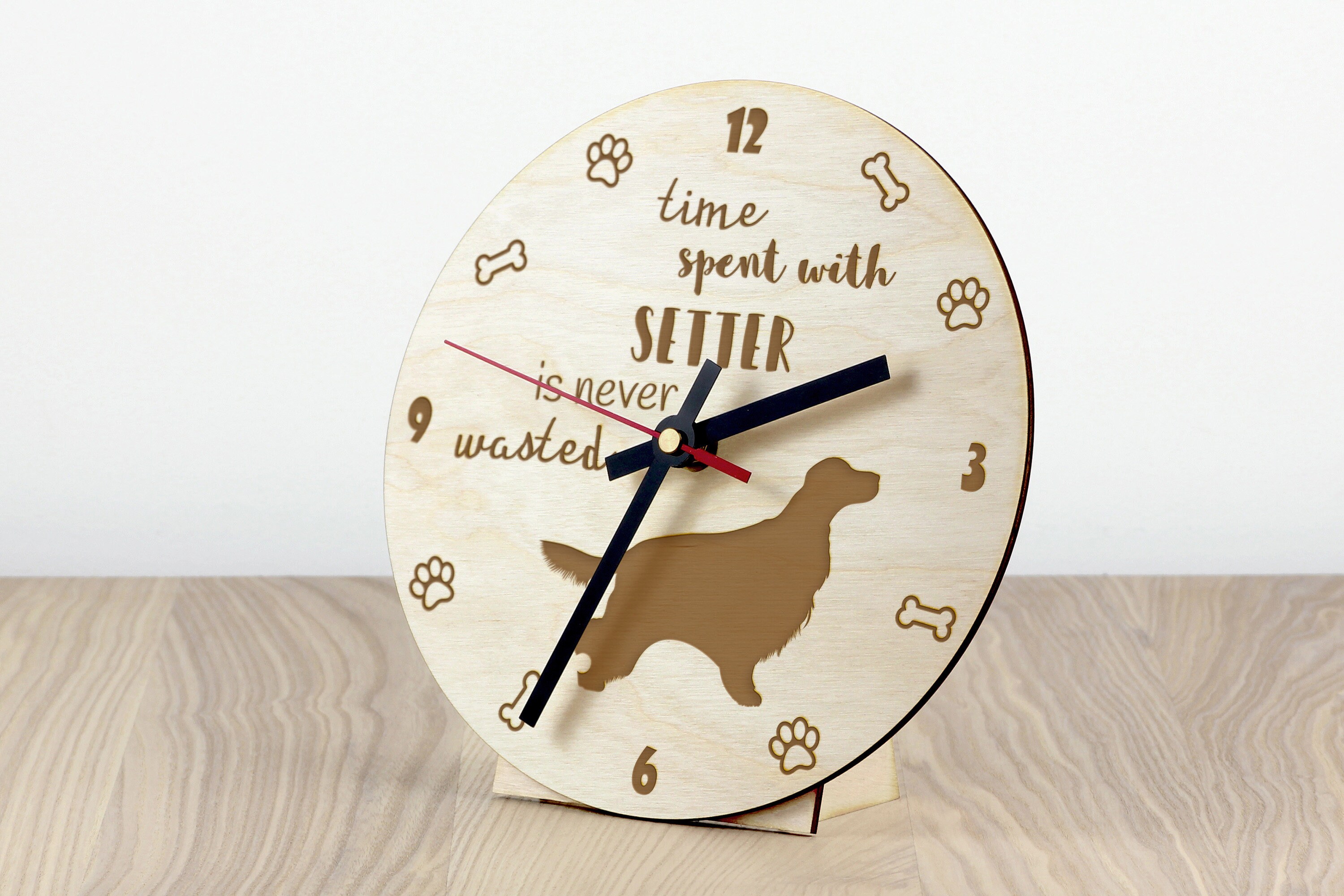 Setter A Clock With a Dog, Wooden Clock, Wall Clock for Dog Lovers ...