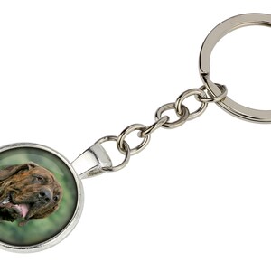 Brazilian Mastiff, Fila Brasileiro Keyring with a photo of a dog, Customizable keychain for pet lovers, Your photo, Handmade