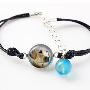 Labrador Retriever Bracelet with a photo of a dog, Customizable jewelry for pet lovers, Your photo, Handmade
