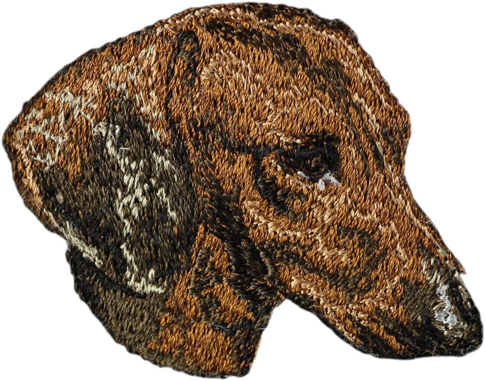 Dackel glatter Aufnäher, gestickte Lasche, Aufnäher mit Hund, Aufnäher Hund, Hunde Applikation, Aufnäher Dackel, Applikation zum Aufnähen