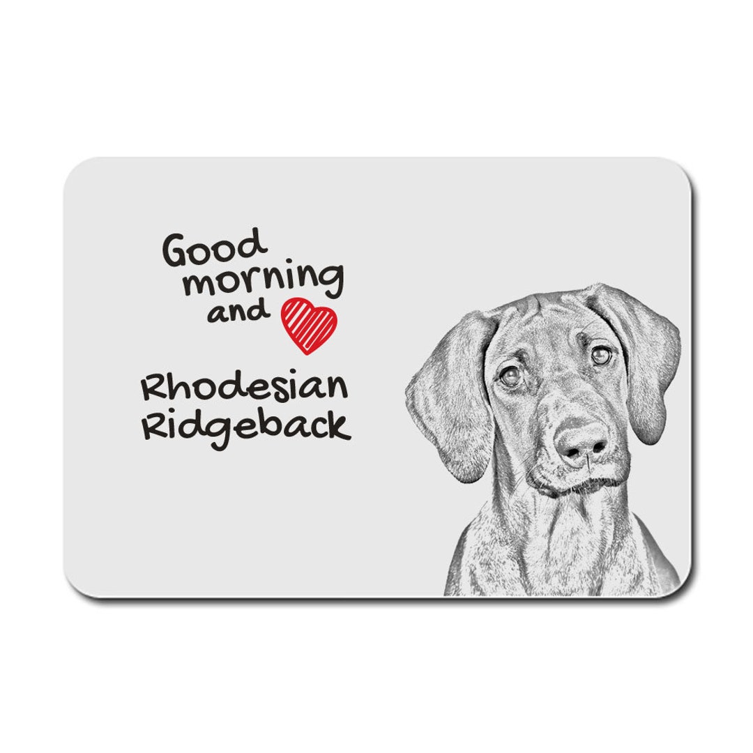 Ridgebacks Computer Rhodesian Ridgeback A Computer Mouse Pad, Sketch Style Graphic With a ...