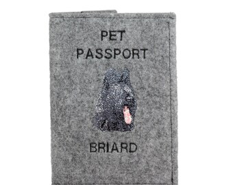 Housse De Passeport En Cuir PU - Motif Bouledogue Français, Dimensions 11,5x16,5cm, Porte-Cartes Intégré