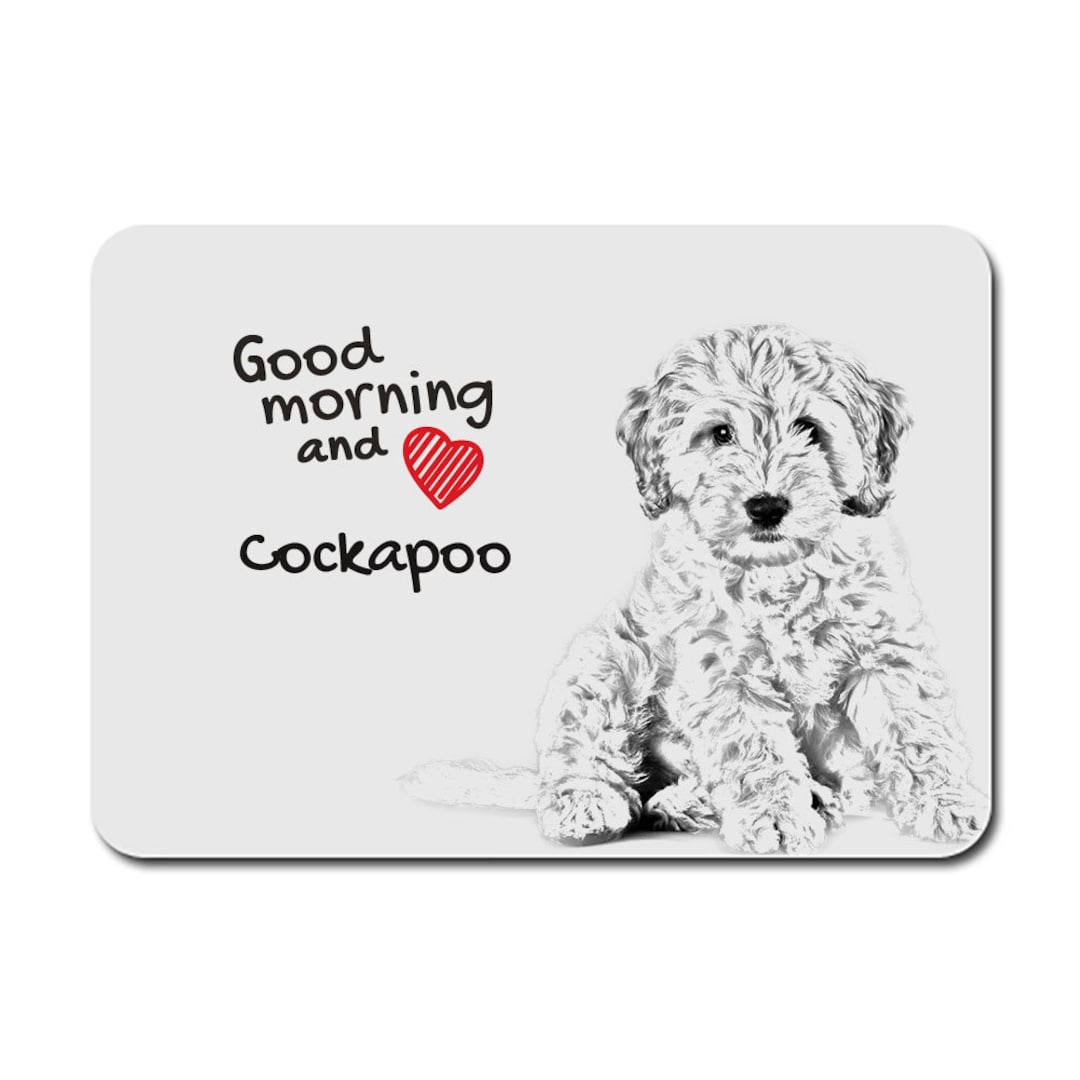 Cockapoo A Computer Mouse Pad, Sketch Style Graphic With a Dog ...