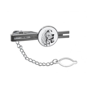 REDBONE COONHOUND Tie clip with a dog, Tieclip with graphics, Men Jewelry with dogs, Tie clasp with chain, Sketch style dog, Gift for Men