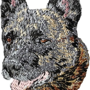Dutch Shepherd Patch, Embroidered Tab, Patch with a dog, Sew on patch, Dog embroidery, dog owner accessory, dog lover applique