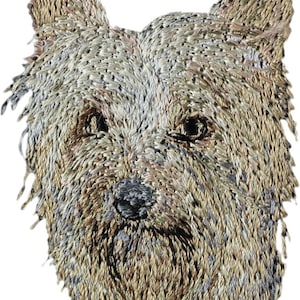 Australian Silky Terrier Patch, Embroidered Tab, Patch with a dog, Sew on patch, Dog embroidery,dog owner accessory,dog lover applique