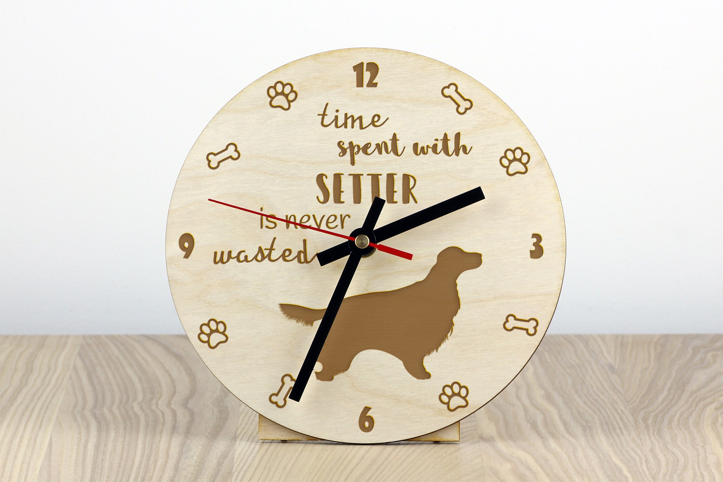 Setter A Clock With a Dog, Wooden Clock, Wall Clock for Dog Lovers ...