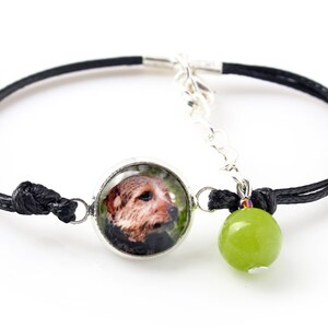 Norfolk Terrier Bracelet with a photo of a dog, Customizable jewelry for pet lovers, Your photo, Handmade