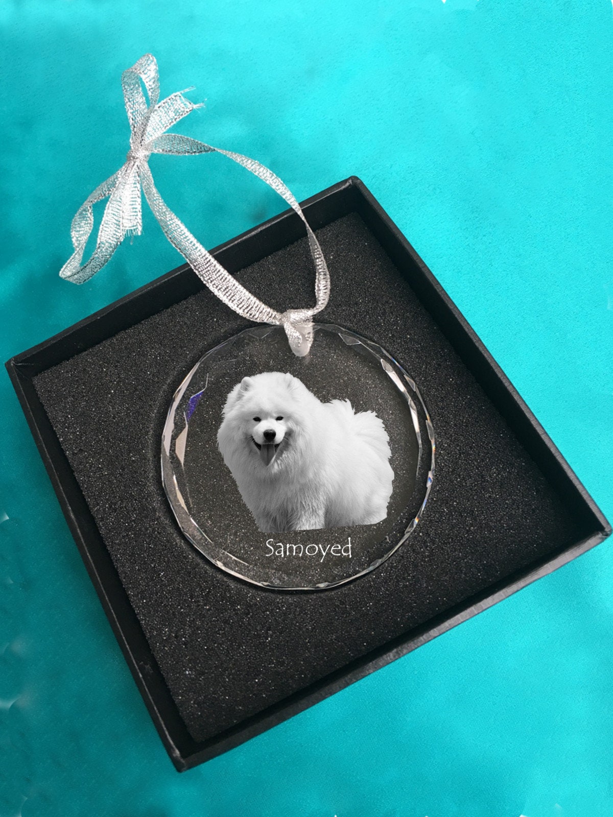 Décoration De Noël Samoyède Personnalisée - Ornement Acrylique 10,2 Cm, Trou De Suspension - Cadeau Pour Amoureux Des Chiens