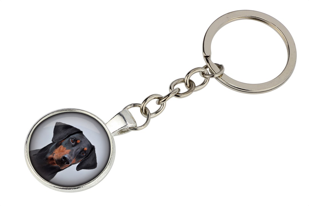 Doberman Keyring With a Photo of a Dog Customizable Keychain - Etsy