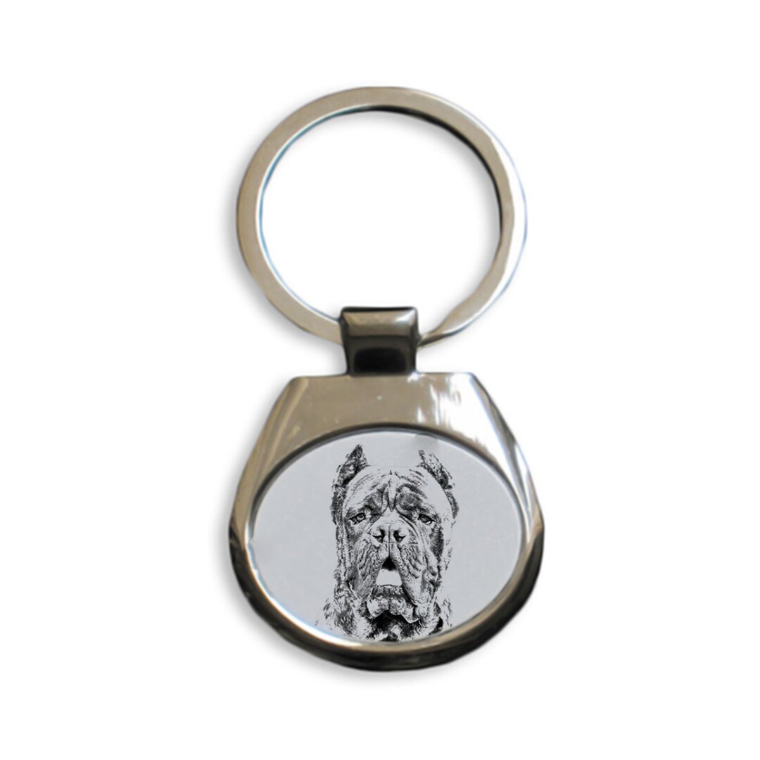 Cane Corso Keyring Keychain With a Dog Key Ring Metal Key Etsy