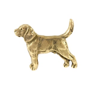 Beagle, driekleurige beagle-pin, vergulde broche, elegant accessoire voor hondenliefhebber, pin met hond, geschenkdoos, cadeau voor hond