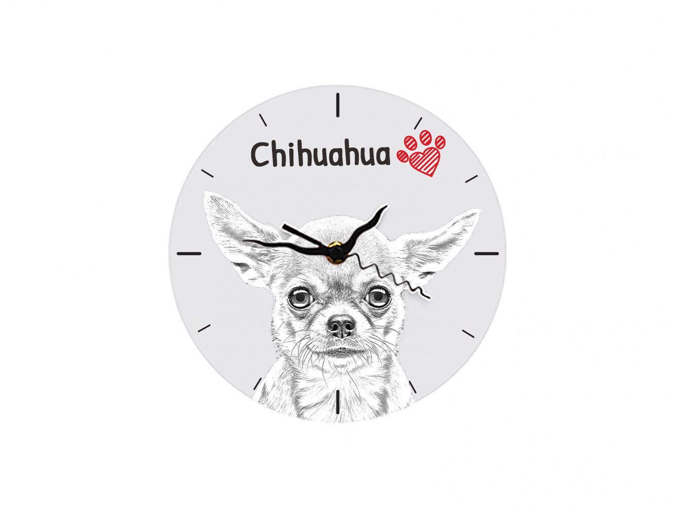 A Clock With a Dog Chihuahua MDF Clock a Wall and Table | Etsy