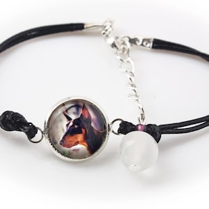 Doberman Bracelet with a photo of a dog, Customizable jewelry for pet lovers, Your photo, Handmade