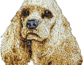 American Cocker Spaniel Patch, Embroidered Tab, Patch with a dog, Sew on patch, Dog embroidery, dog owner accessory, dog lover applique
