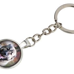 Caucasian Shepherd Dog Keyring with a photo of a dog, Customizable keychain for pet lovers, Your photo, Handmade