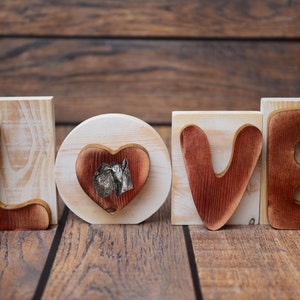 Signo de AMOR Schnauzer, letras de pie, decoración de madera, decoración del hogar y la oficina, regalo de la persona del perro, decoración para los amantes de los perros