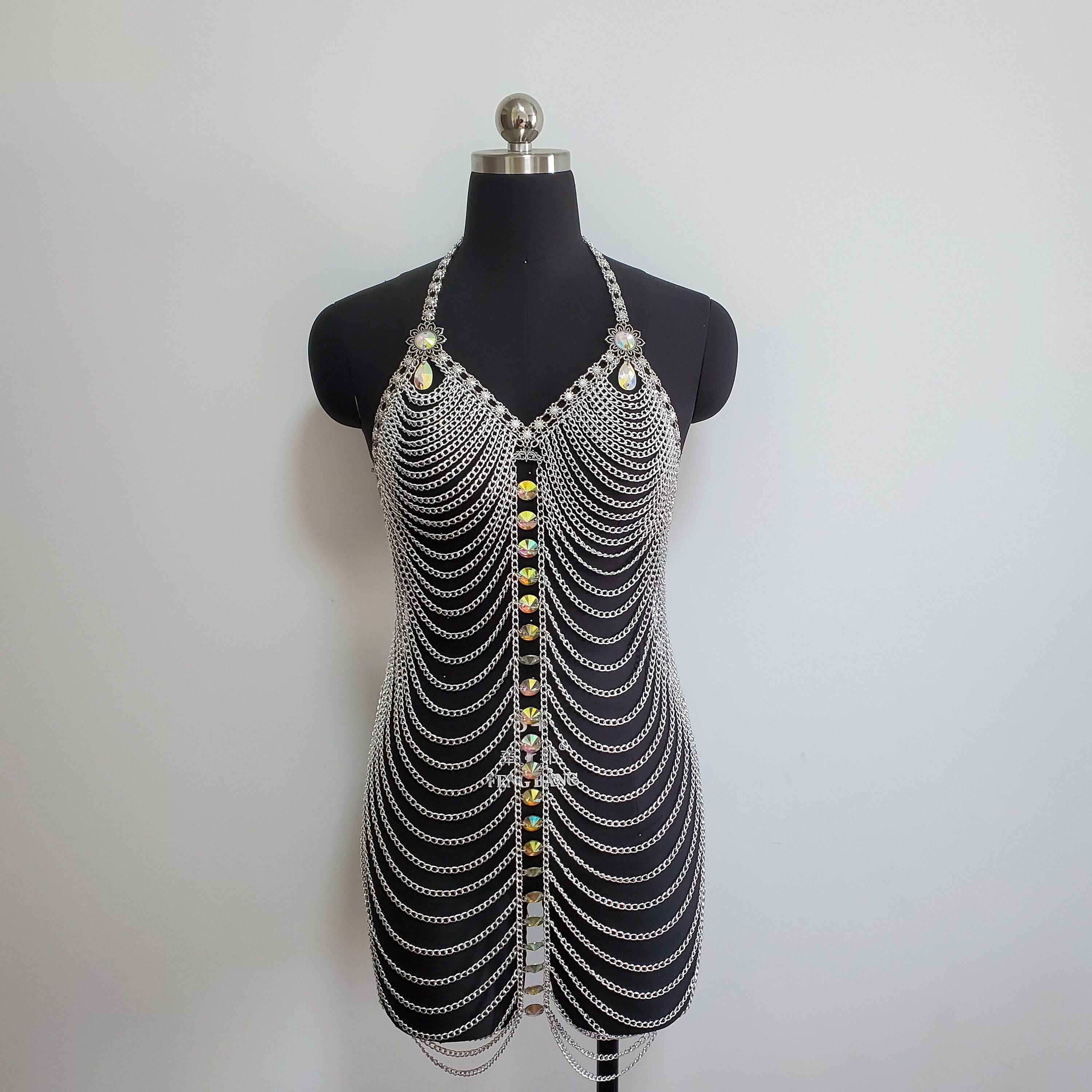 Body Chain Harness/Rhinestone Body Chain Dress/Dance Jewelry Etsy 日本