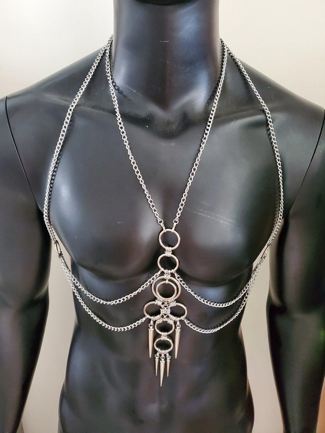 Men Body Chain Harnessmen Body Chainmen Body Harnesschest Etsy