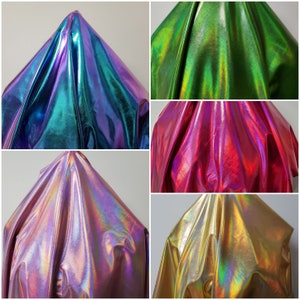 4-Way Stretch Holographic Symphony Fabric/ Symphony Reflection Laser Fabric /Hologram Holographic Fabric Sold by Half Yard