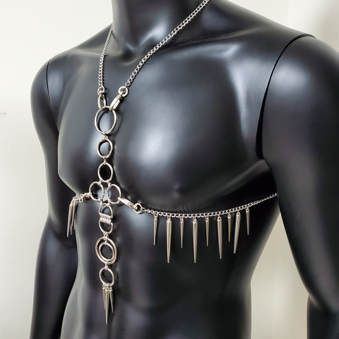 Harness Black Harness Festival Fashion Body Jewelry - L