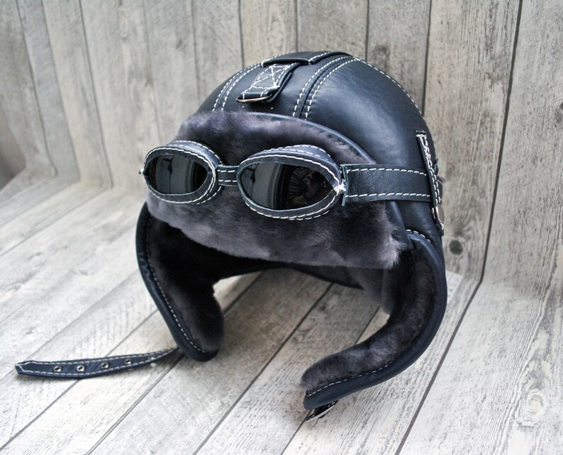 Helmet Fur Hat Genuine Sheepskin Genuine Muton Ushanka Etsy