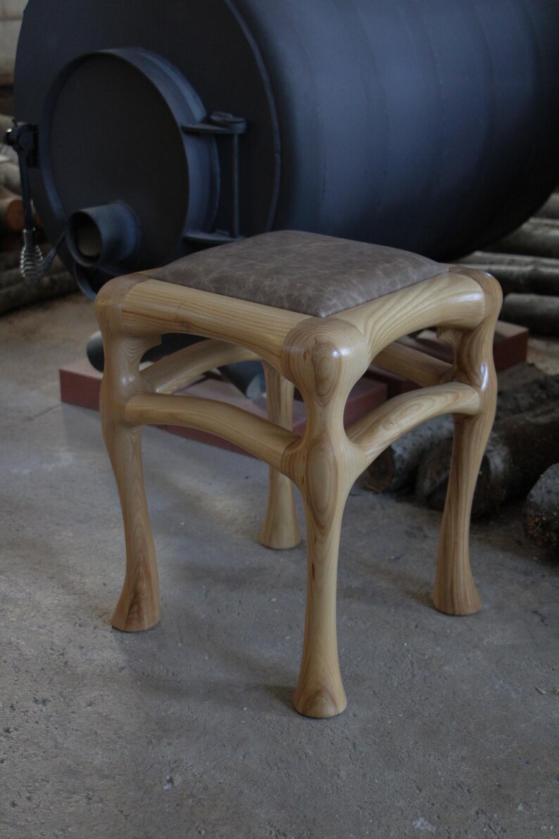 Handmade Wooden Stool, Ash Stool - Etsy