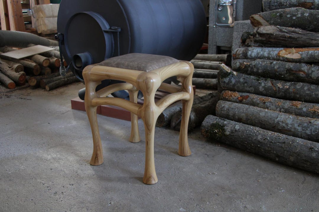 Handmade Wooden Stool, Ash Stool - Etsy
