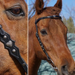 Heart Headstall with Browband