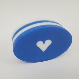 Coastal Rain Soap | Handmade Soap | Soap Art | Novelty Gift | Layered Soap | Heart Shaped | Coastal Rain Scent | Blue Soap | Coastal Soap