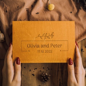 Fotobox Holz für 13 x 19 cm Fotoabzüge, Fotobox 5x7 cm, personalisiert, Andenken aus Holz, Holzkiste