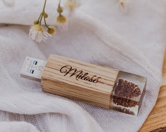 Flacher 3.0 Stick aus Holz, Resin Stick, Memory keeper, Hochzeitsgeschenk, benutzerdefinierter USB