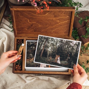 Caixa de fotos, armazenamento de impressões 6x9, caixa de casamento personalizada, caixa de lembrança personalizada