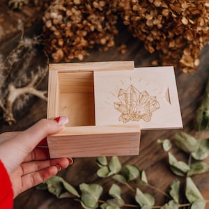 Petite boîte en bois non peinte pour USB, boîte cadeau, souvenir, cadeau personnalisé