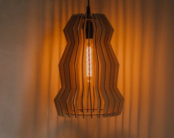 Pendentif en bois, Lumière en bois, Lampe faite à la main, Lampe moderne, Lampe Milieu du siècle, Lampe Bureau, Lampe Accent, Lampe Îlot de cuisine, Suspension, Lumière