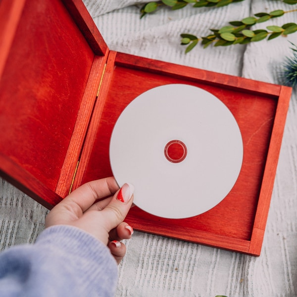 Wooden DVD Case, CD Holder, Storage Box, Disc Packaging, Memory Keeper