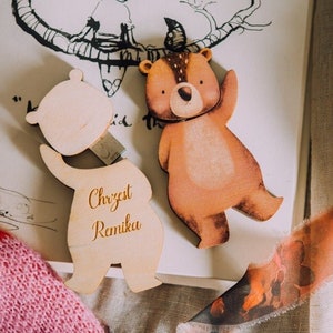 Bear Wooden USB, custom usb, flash drive, wedding usb, memory keeper, New Baby Gift, woodland animals